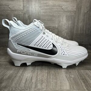 Nike Football Cleats Mens 17 White Savage Pro 3 Mid Top NEW DA5453-104